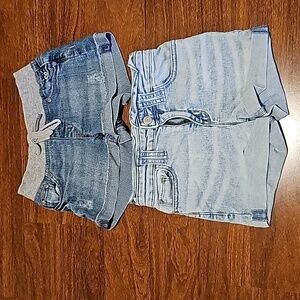 Gap Denim Stretch High Waist Shorts & Justice Girls Shorts S 8